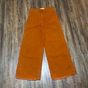 Madewell Emmett Wide Leg Crop Pants Women's 25 Fall Denim in Sienna Wash